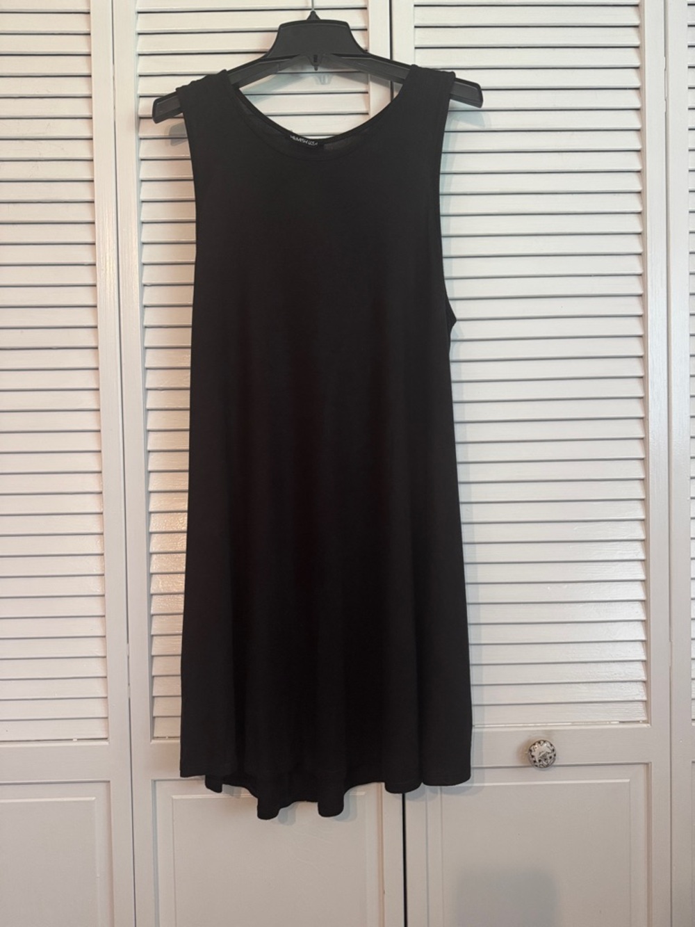 HEIMISH USA Black Sleeveless Swing Mini Dress